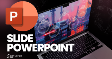 Template Zoom de section PowerPoint : bloc multi-projets moderne